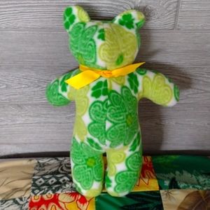 St. Patrick's Day Themed Vintage Style Joy Bear w/ Yellow Ribbon
